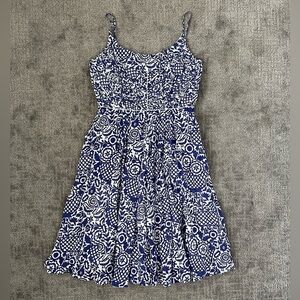 Tory Burch Blue Print Tank Mini Dress